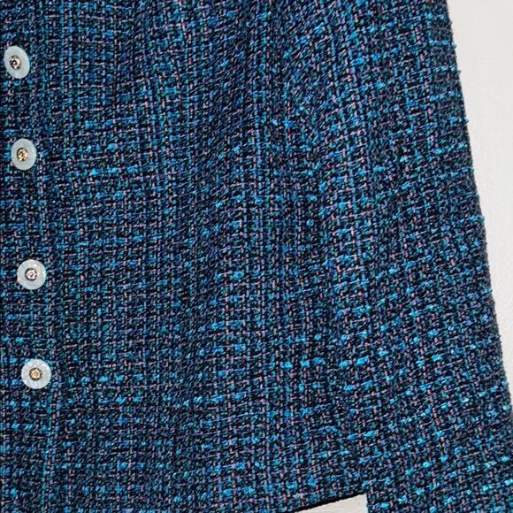 Appleseed’s Blue Textured Tweed Blazer with Notched Lapels - Picture 5 of 13
